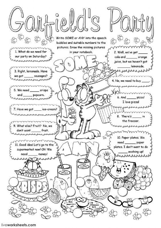 Grammar Corner Some or Any Interactive Worksheet