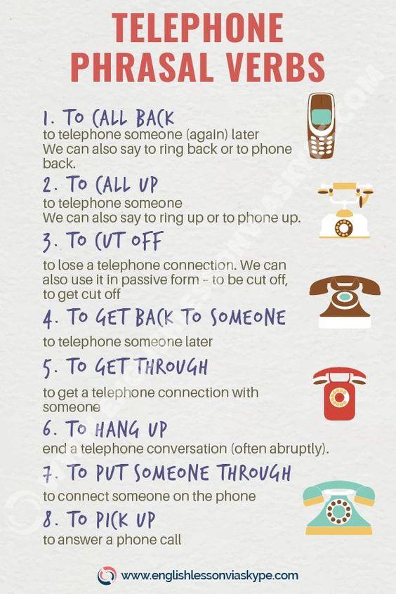 Grammar Corner Telephone Phrasal Verbs