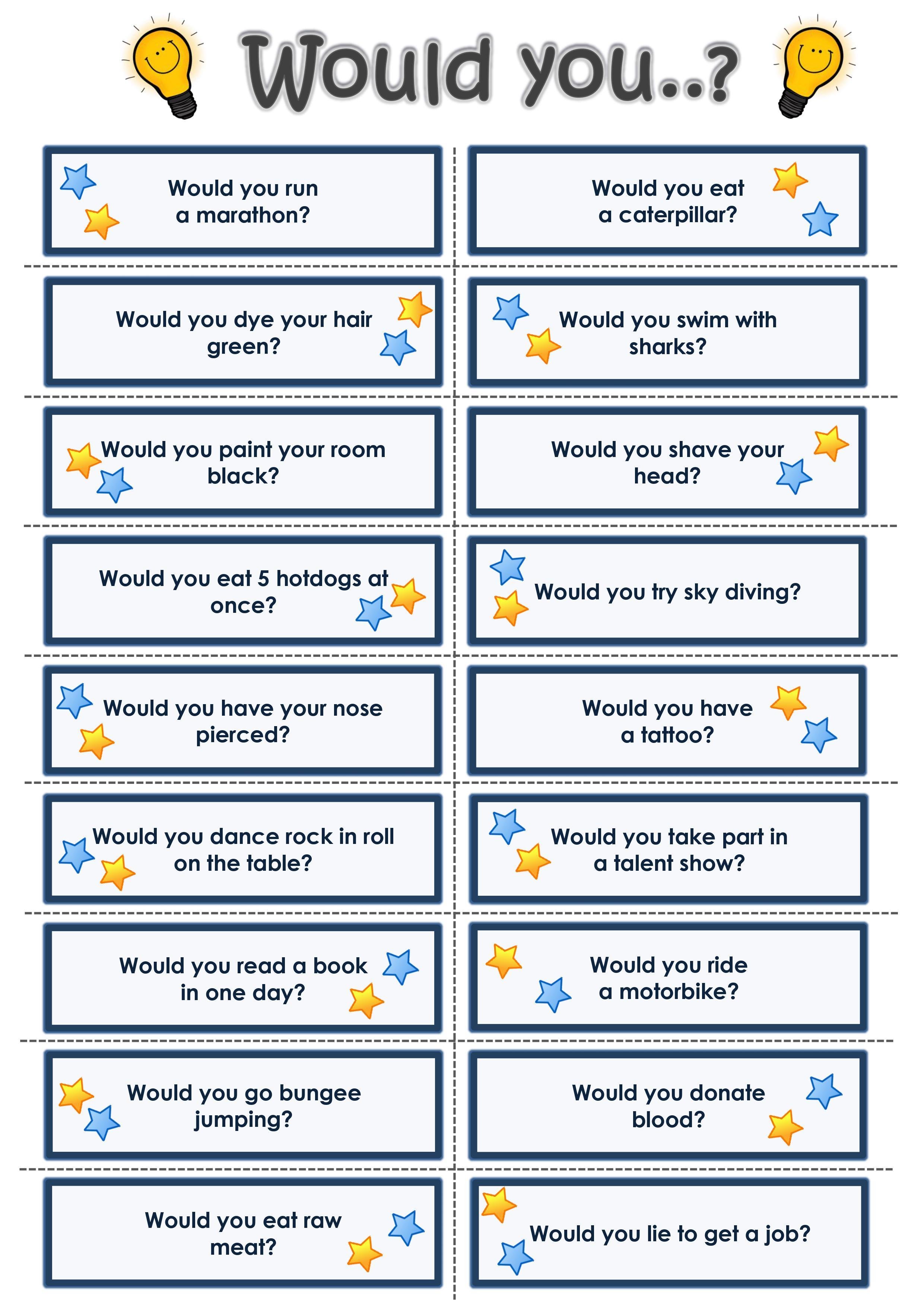 Grammar corner Would You Questions for ESL Students