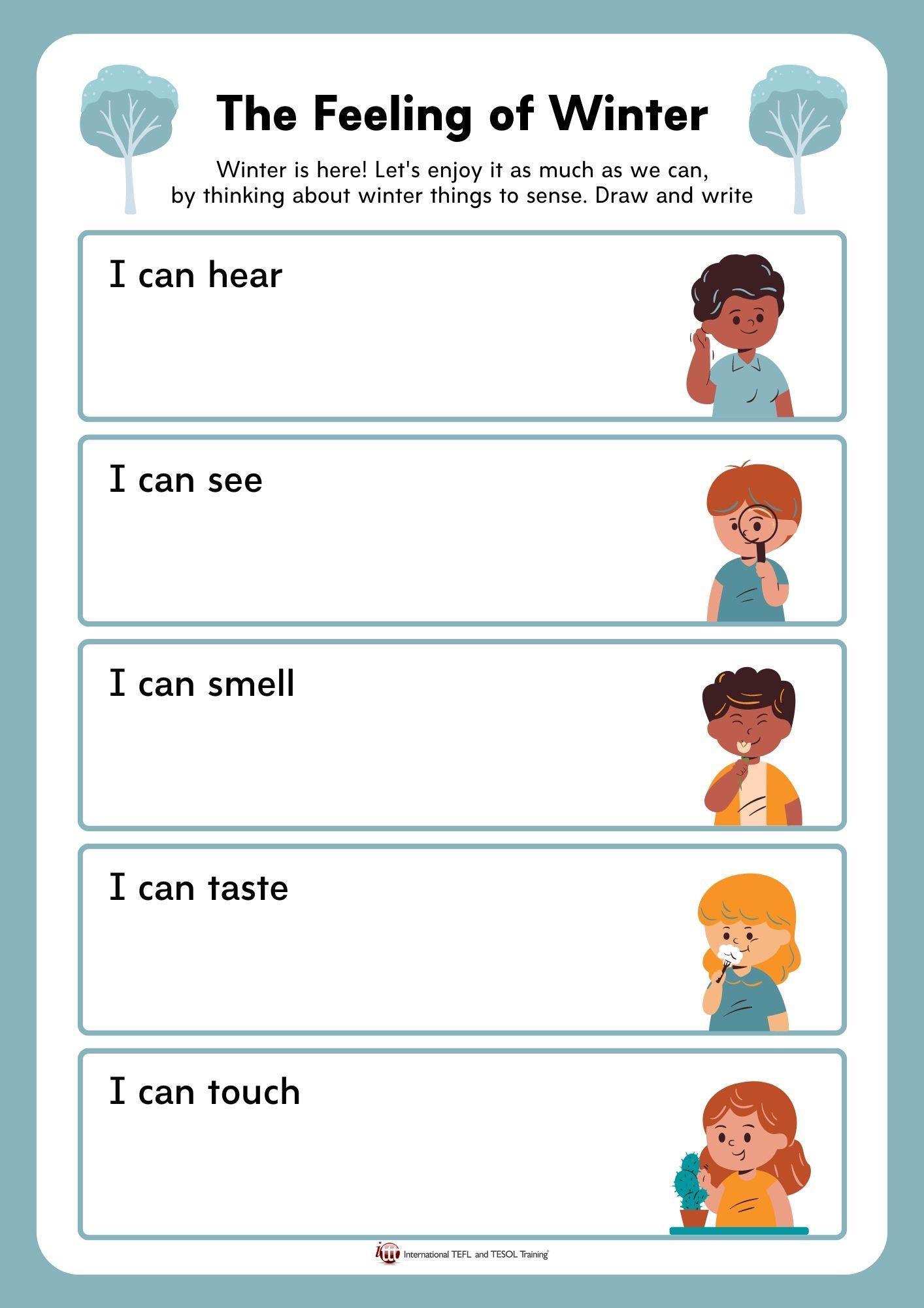Grammar corner The Feeling of Winter EFL Worksheet