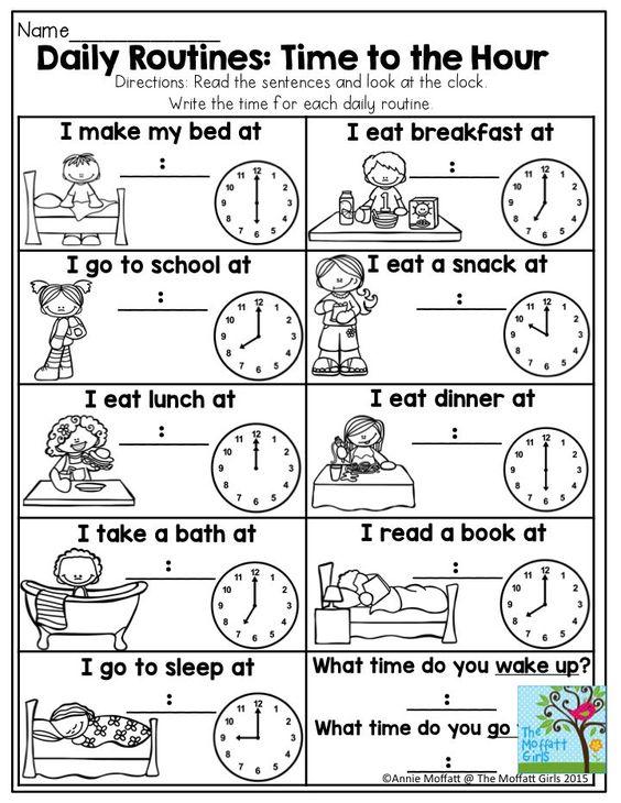 Grammar corner Daily Routines: Time to the Hour