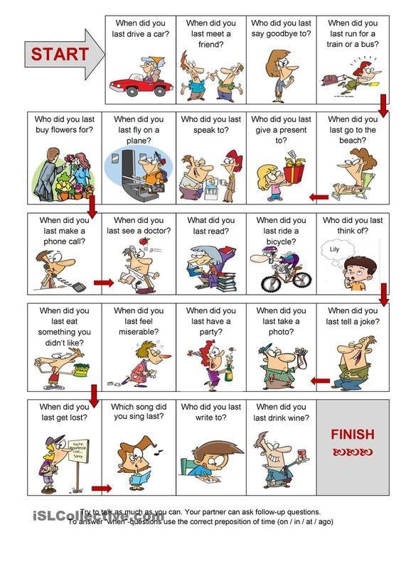 Grammar corner Past Simple Irregular Board Game