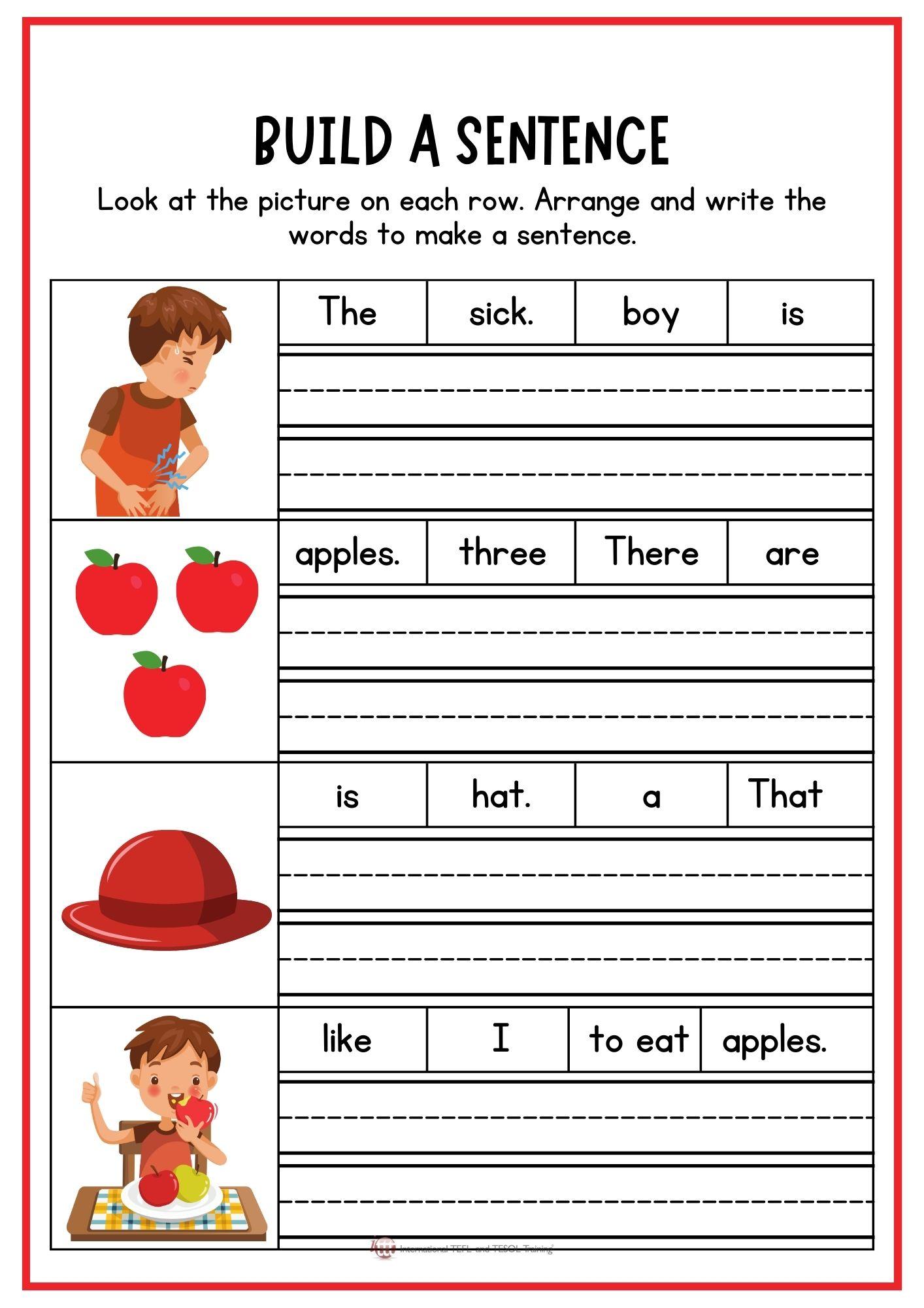 Grammar corner Build a Sentence - Sentence Structure