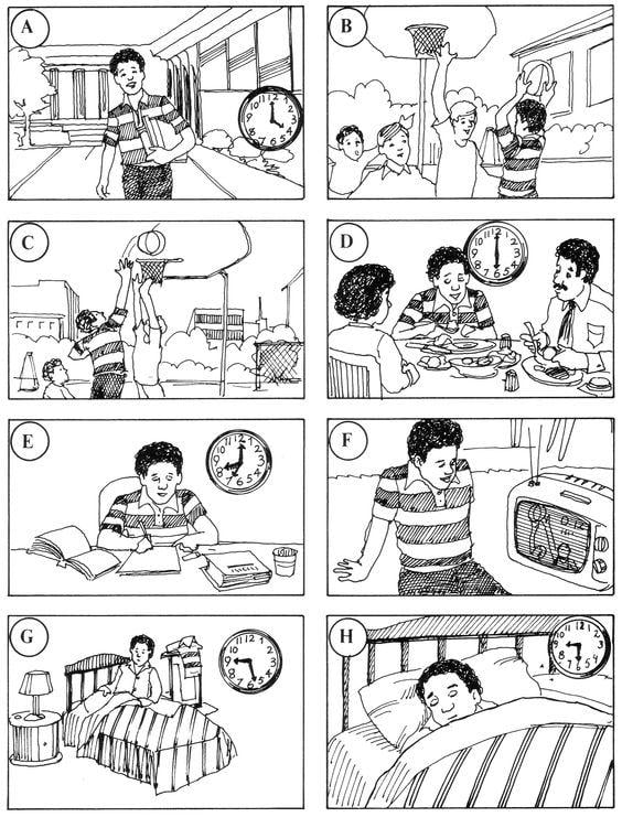 Grammar corner Daily Routines Picture Description
