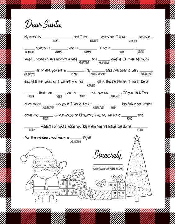 Grammar corner Christmas Mad Libs Printable