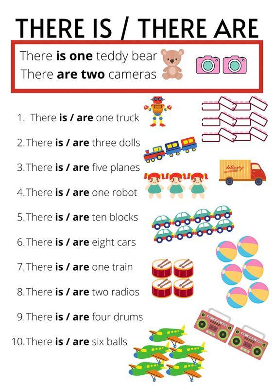 Grammar corner There is - There are toys worksheet