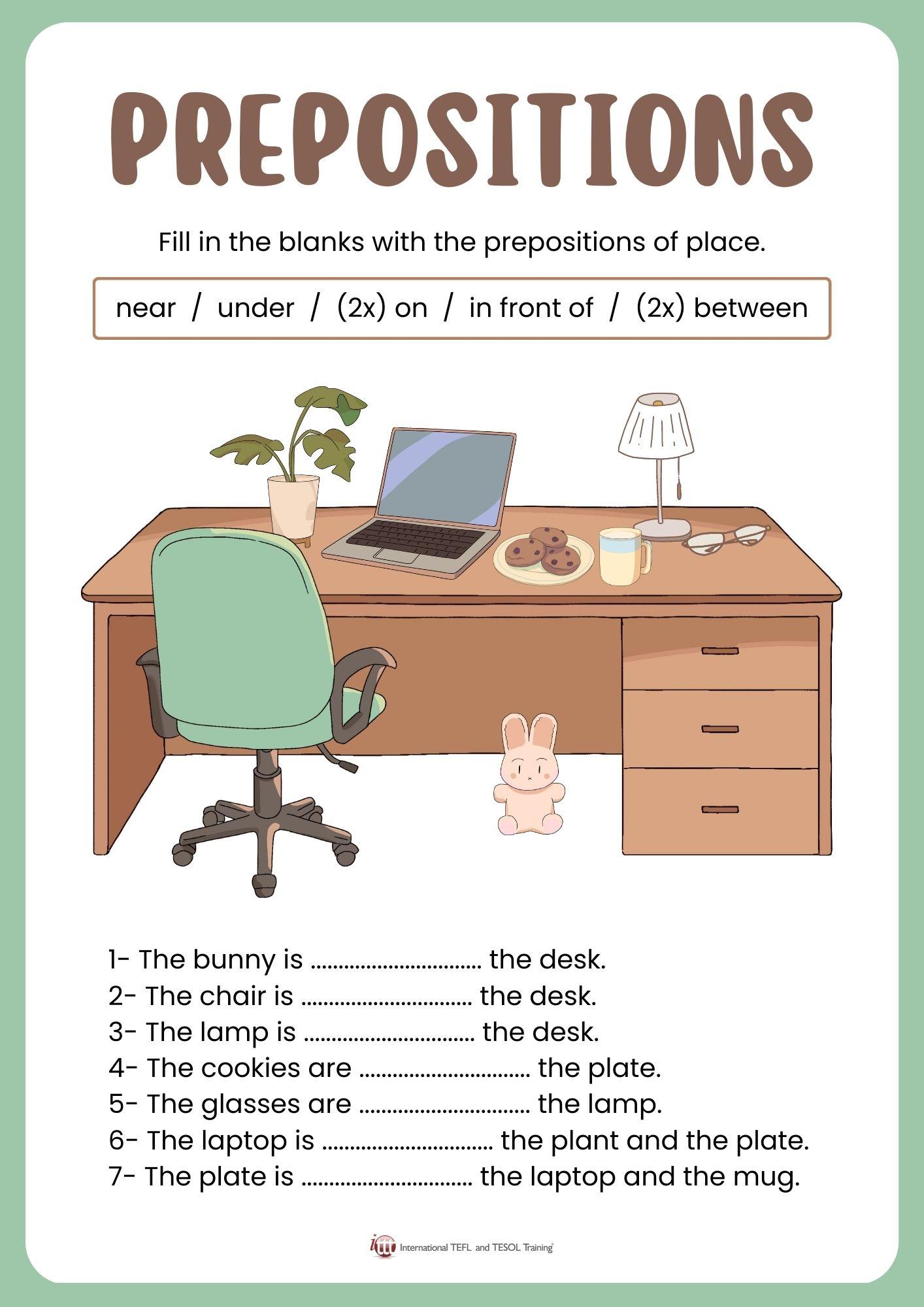 Grammar corner Prepositions EFL Worksheet