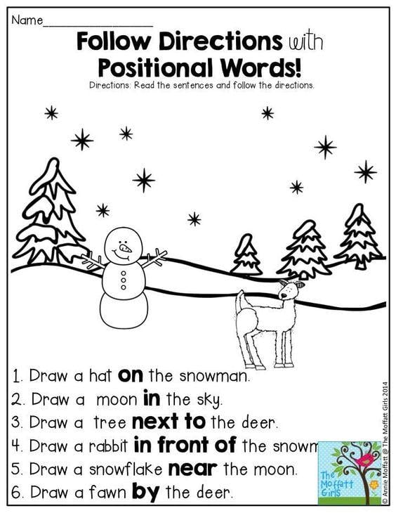Grammar corner Christmas Draw-On with Positional Words