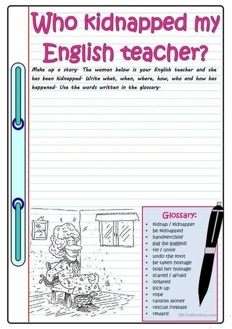 Grammar corner Who Kidnapped my English teacher? Writing Prompt