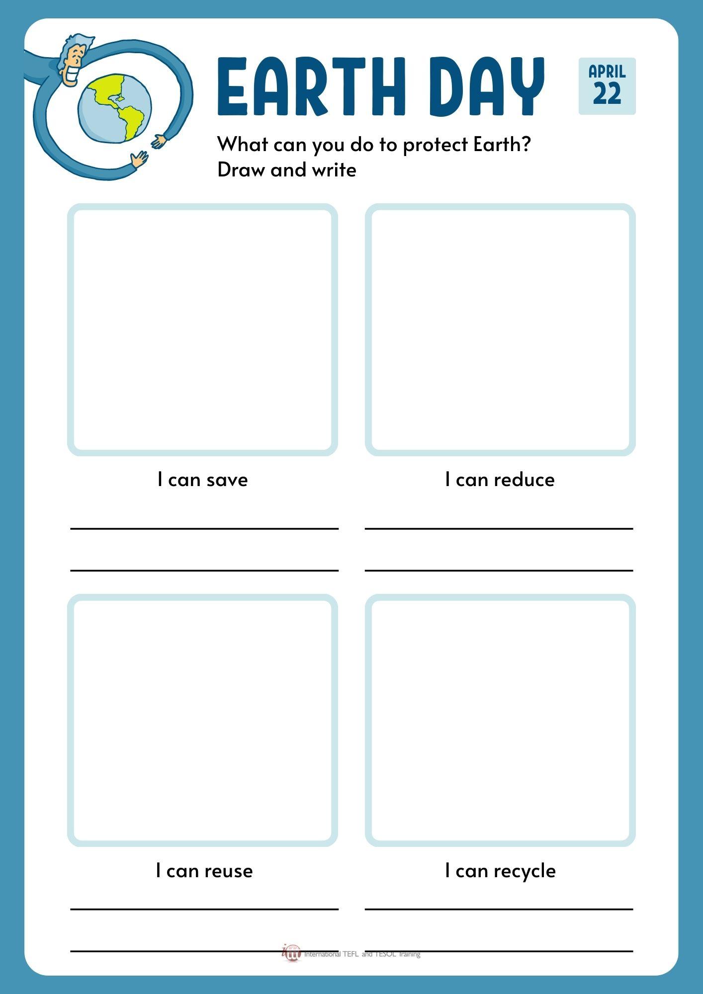 Grammar corner Earth Day Worksheet