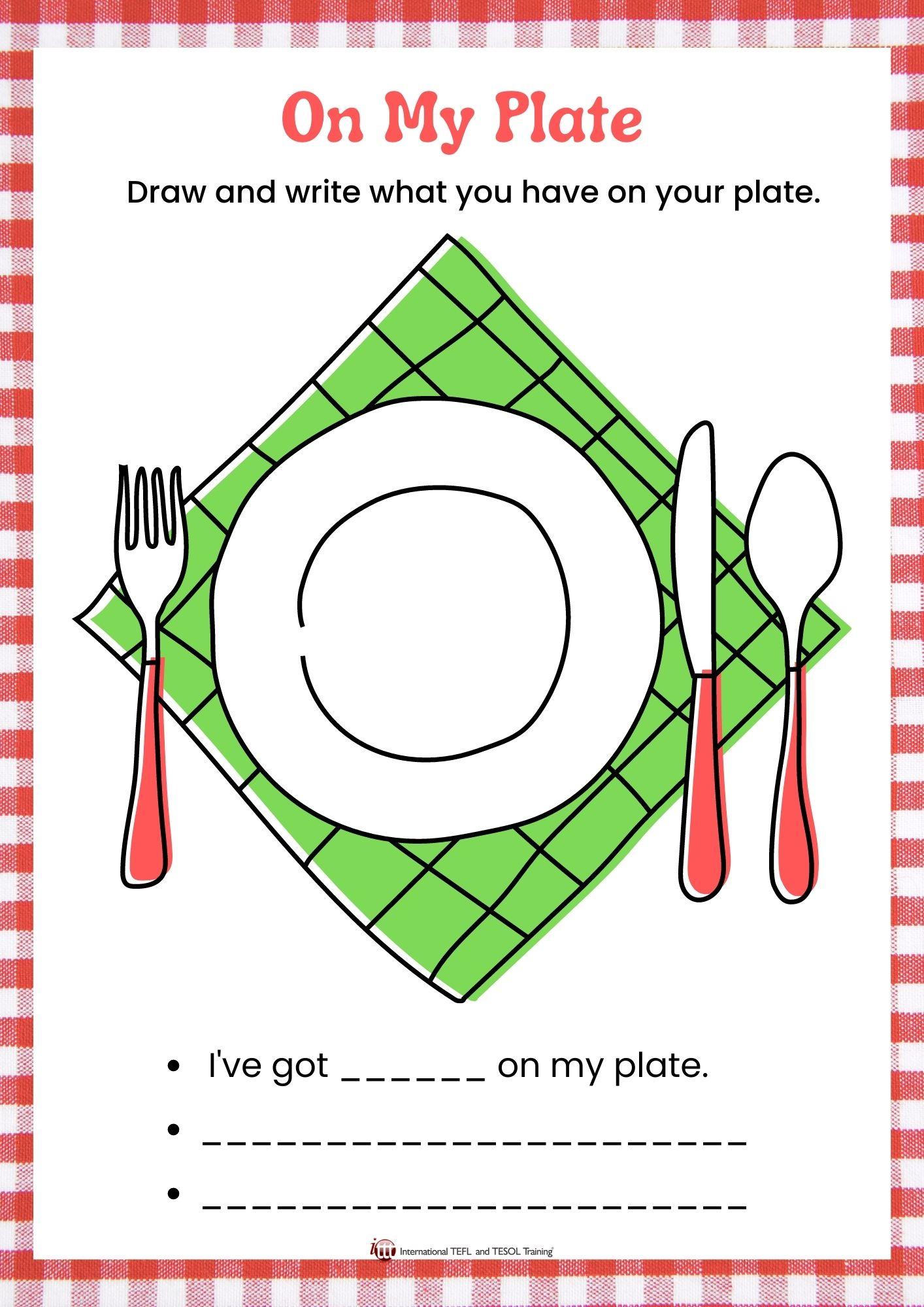 Grammar corner On My Plate EFL Worksheet