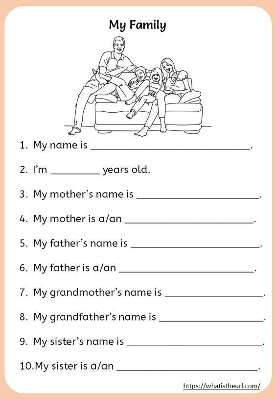 Grammar corner Write about your Family