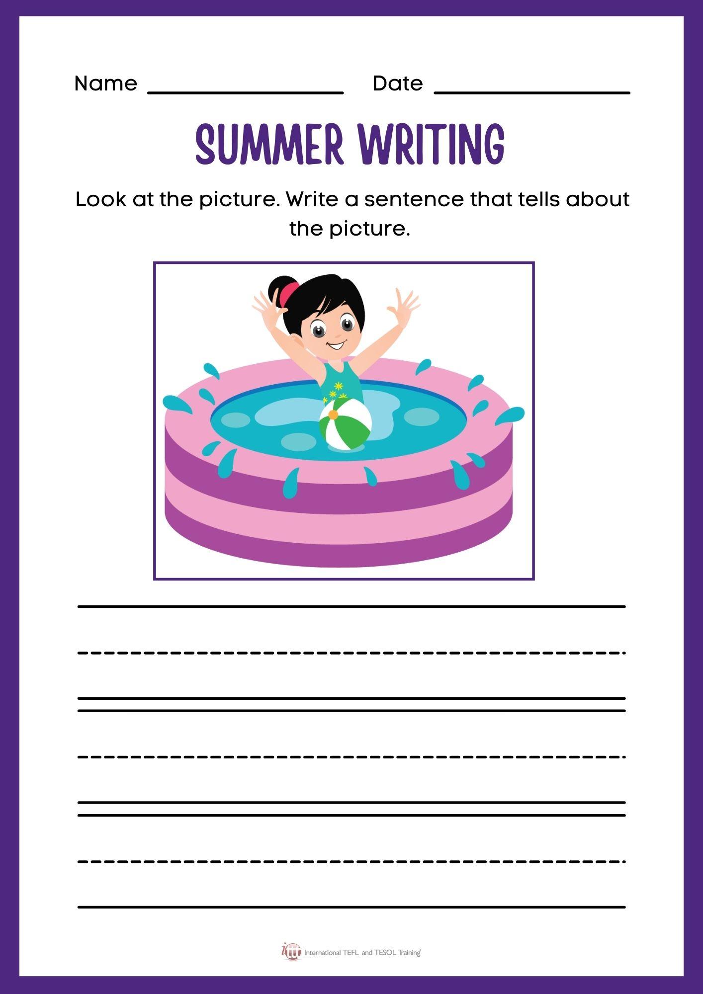 Grammar corner EFL Summer Writing