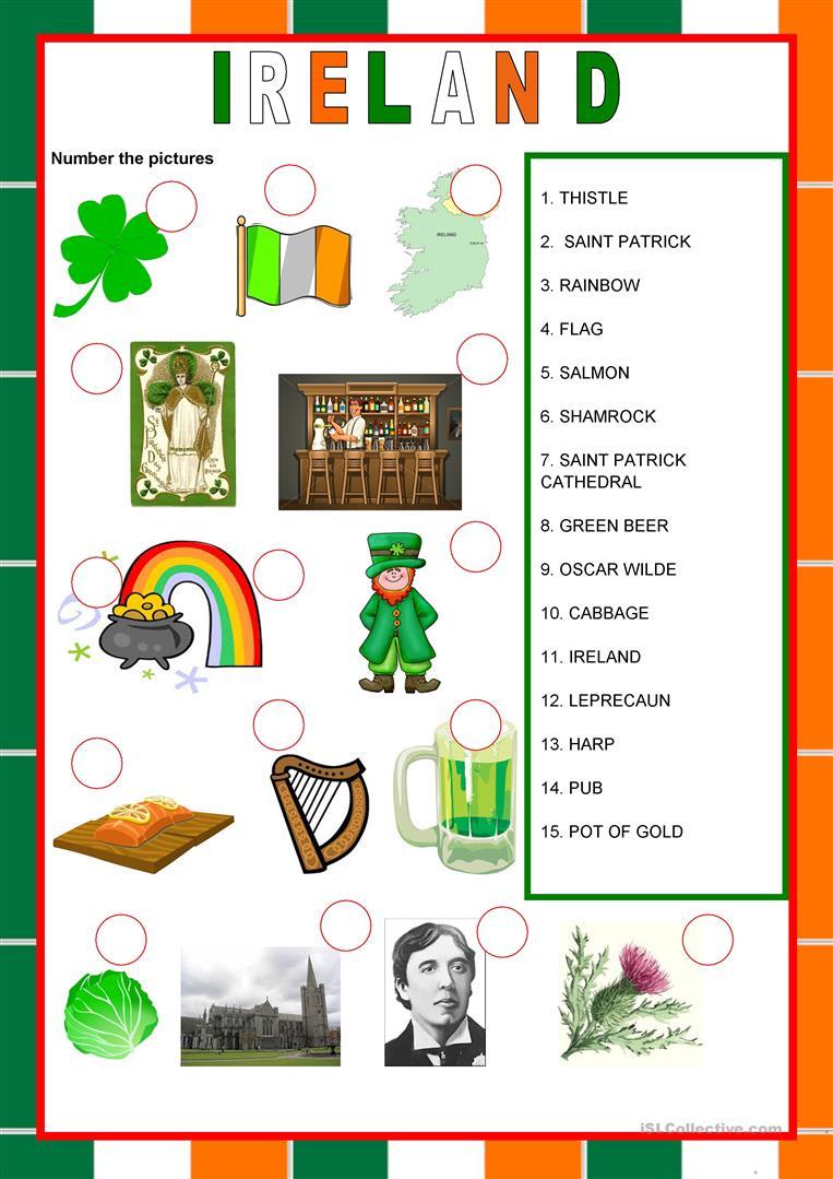 Grammar corner Ireland Country Worksheet