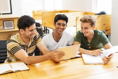 students smiling