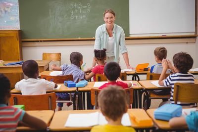 teacher in front of the class