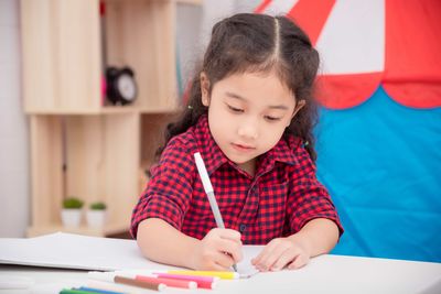 girl writing