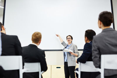 teacher by the whiteboard