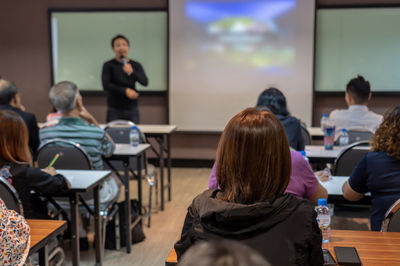 speaker and students