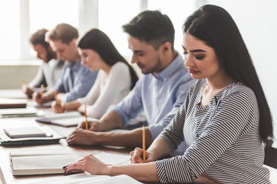 students studying