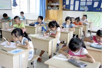 classroom in a chinese school