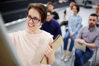 teacher and students in class