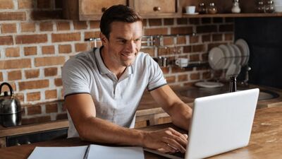 man on laptop