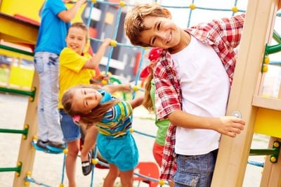 children on the playground