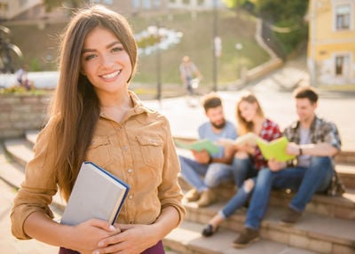 female student smiling