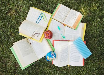 flatlay books