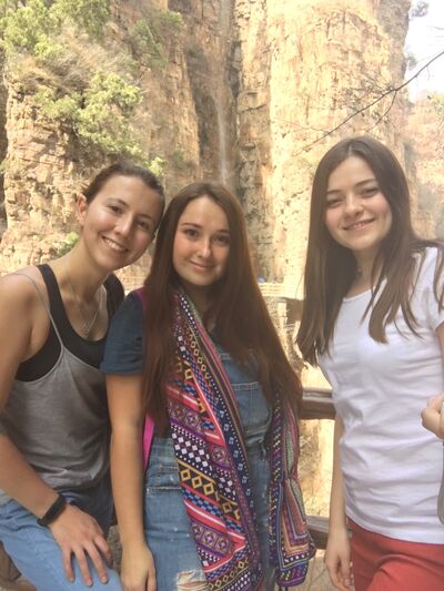 three girls in the mountains