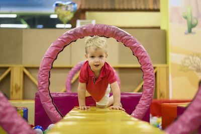 little child crawling