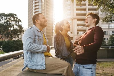 students laughing